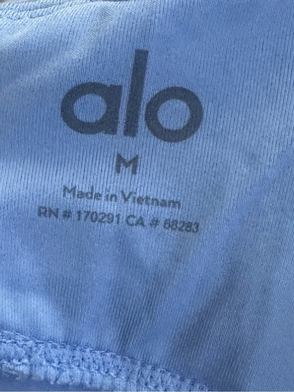 NEW - ALO Yoga Women’s Airlift Divine Bra, Light Blue Ruched Sports Bralette - Picture 5 of 5